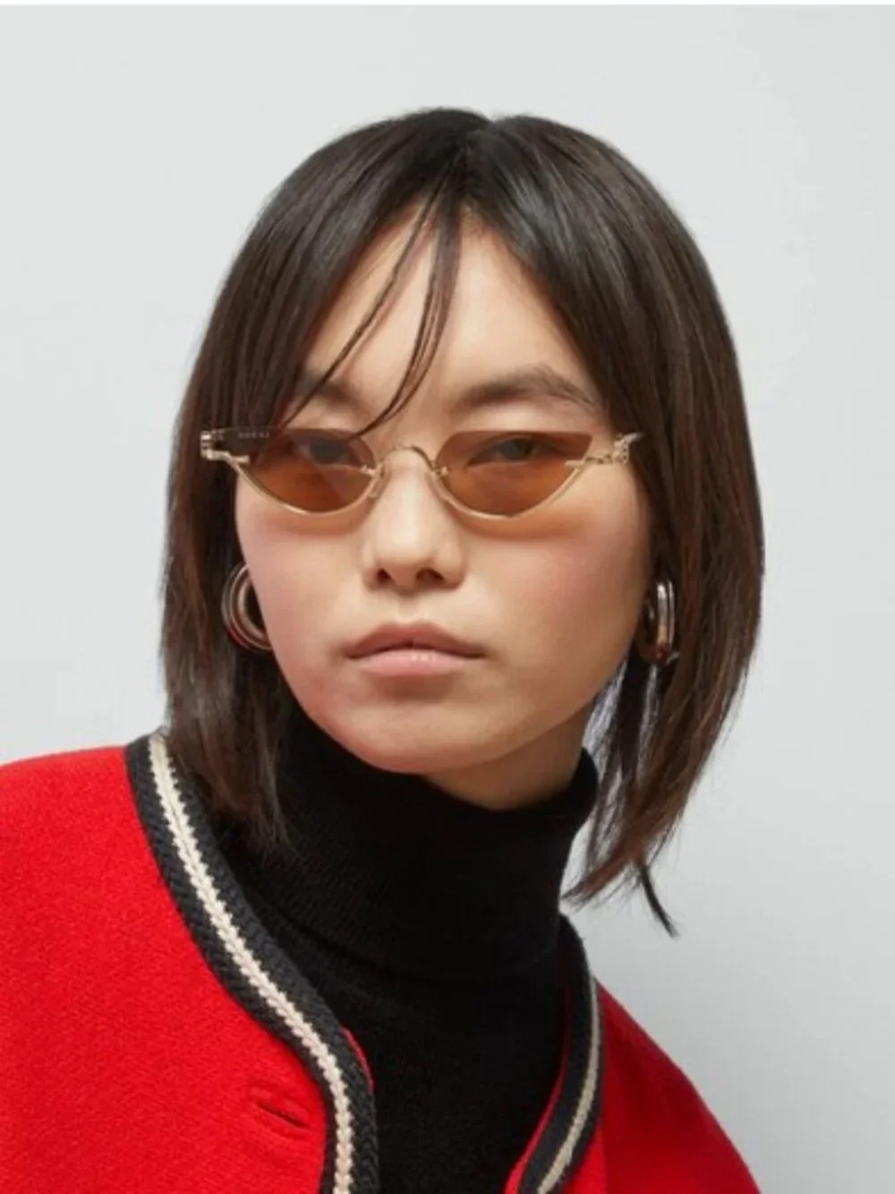 Gucci GG1603S 005 Women  Cat Eye Sunglasses - Gold / Purple